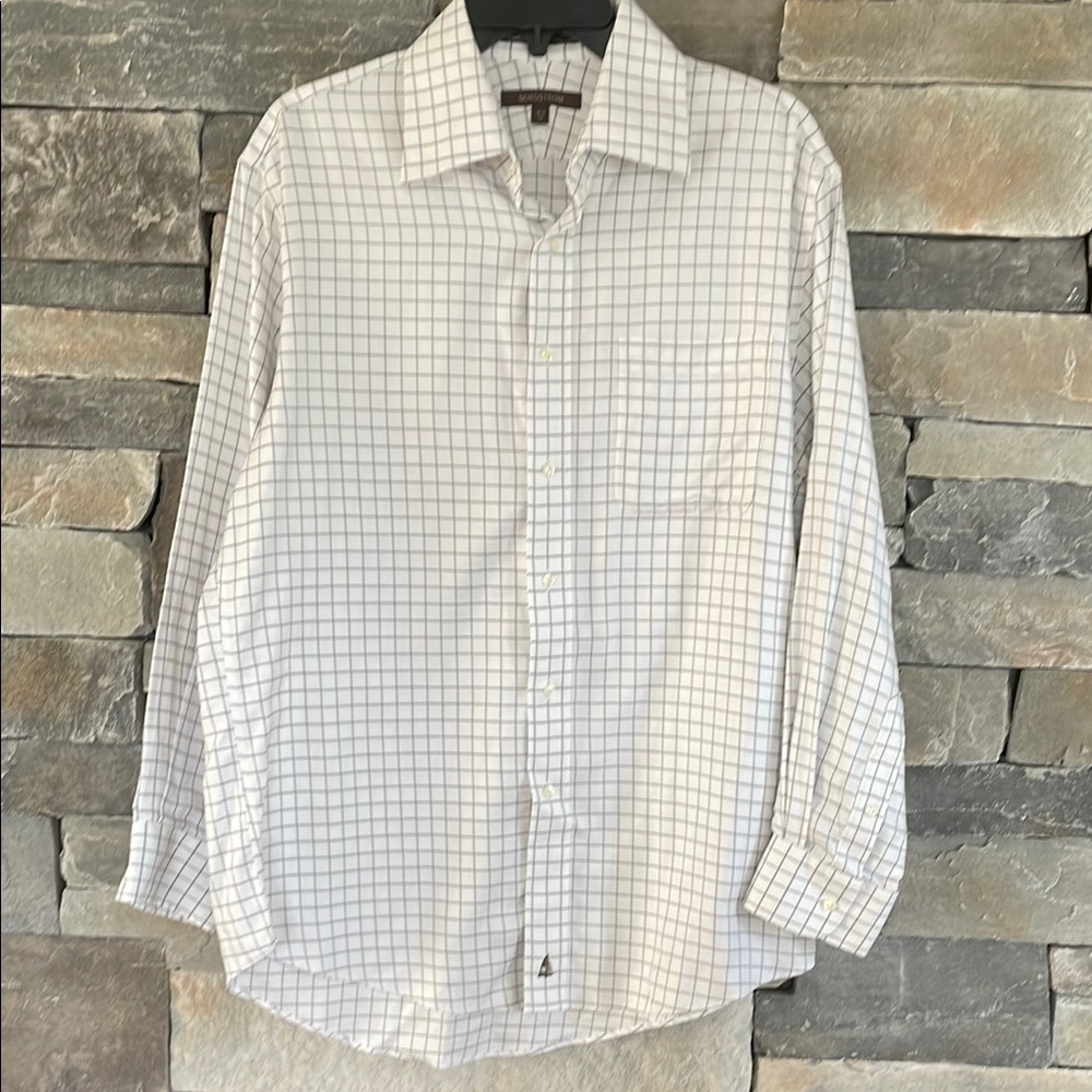 Men's White Checkered Shirt